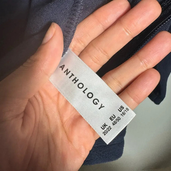 Anthology Unisex Navy Full Zip Fleece Jacket Sweater Sz 16/18 - Picture 8 of 14